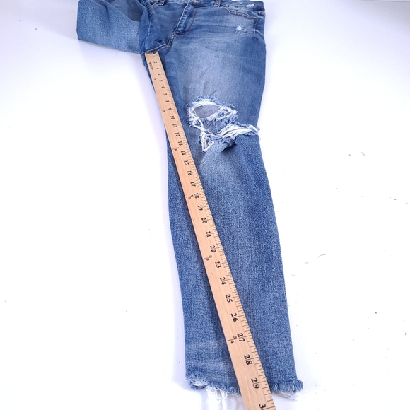 American Eagle Distressed Curvy Super Hi Rise Jeggings Size 8 - Picture 5 of 10